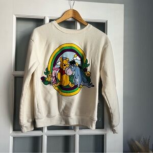 Disney Textured Crewneck Sweatshirt Winnie the Pooh, Piglet & Eeyore